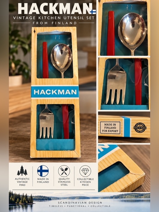 Hackman Other - Vintage Hackman Kitchen Utensil Set - From Finland